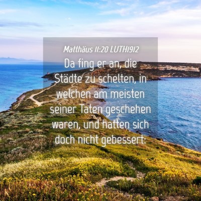 Picture 04 - Matthäus 11:20 LUTH1912 - Da fing er an, die Städte zu schelten, in - Bible Verse Picture