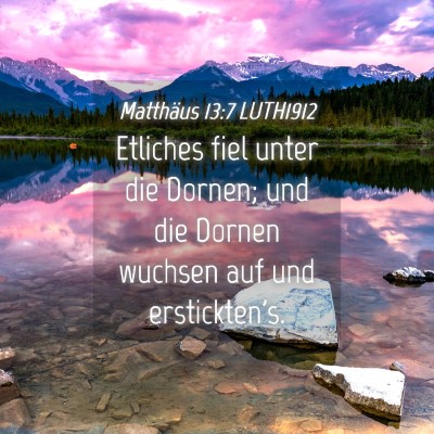 Picture 04 - Matthäus 13:7 LUTH1912 - Etliches fiel unter die Dornen; und die Dornen - Bible Verse Picture