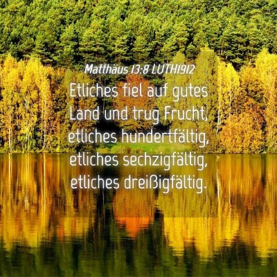 Picture 04 - Matthäus 13:8 LUTH1912 - Etliches fiel auf gutes Land und trug Frucht, - Bible Verse Picture