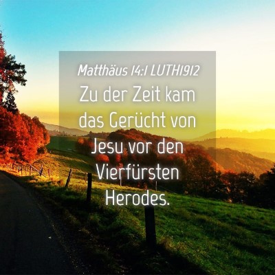 Picture 04 - Matthäus 14:1 LUTH1912 - Zu der Zeit kam das Gerücht von Jesu vor den - Bible Verse Picture