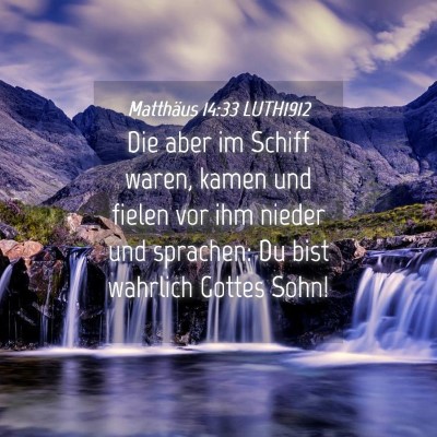 Picture 04 - Matthäus 14:33 LUTH1912 - Die aber im Schiff waren, kamen und fielen vor - Bible Verse Picture