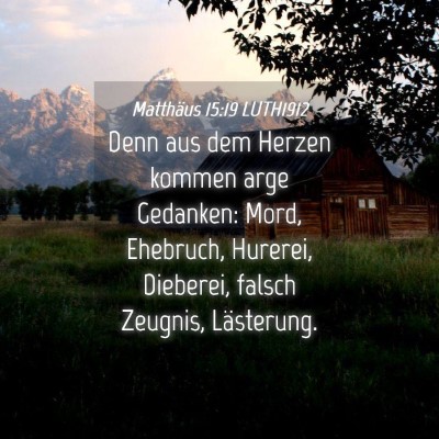 Picture 04 - Matthäus 15:19 LUTH1912 - Denn aus dem Herzen kommen arge Gedanken: Mord, - Bible Verse Picture