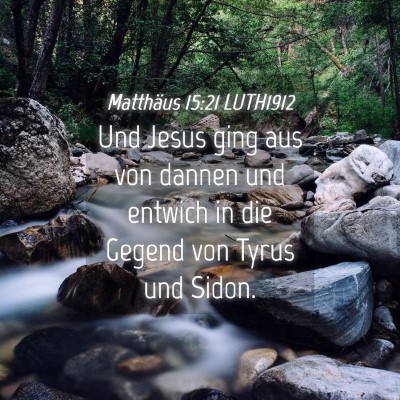 Picture 04 - Matthäus 15:21 LUTH1912 - Und Jesus ging aus von dannen und entwich in die - Bible Verse Picture