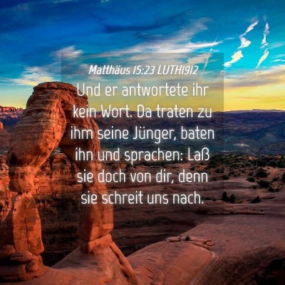 Picture 04 - Matthäus 15:23 LUTH1912 - Und er antwortete ihr kein Wort. Da traten zu ihm - Bible Verse Picture