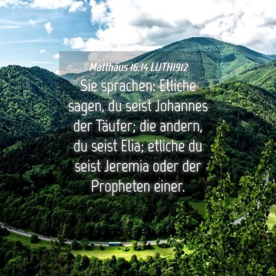 Picture 04 - Matthäus 16:14 LUTH1912 - Sie sprachen: Etliche sagen, du seist Johannes - Bible Verse Picture