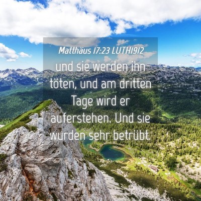 Picture 04 - Matthäus 17:23 LUTH1912 - und sie werden ihn töten, und am dritten Tage - Bible Verse Picture