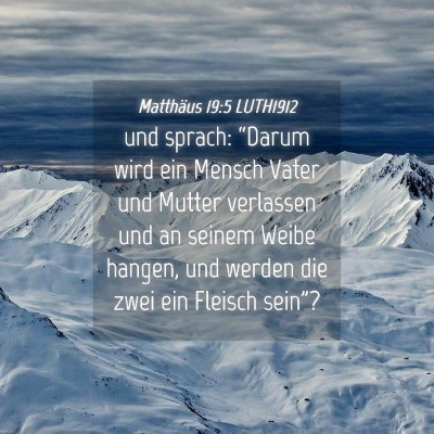 Picture 04 - Matthäus 19:5 LUTH1912 - und sprach: “Darum wird ein Mensch Vater und - Bible Verse Picture