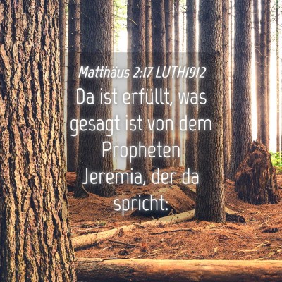 Picture 04 - Matthäus 2:17 LUTH1912 - Da ist erfüllt, was gesagt ist von dem Propheten - Bible Verse Picture