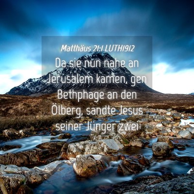 Picture 04 - Matthäus 21:1 LUTH1912 - Da sie nun nahe an Jerusalem kamen, gen Bethphage - Bible Verse Picture