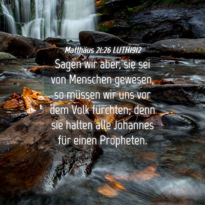 Picture 04 - Matthäus 21:26 LUTH1912 - Sagen wir aber, sie sei von Menschen gewesen, so - Bible Verse Picture