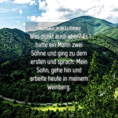 Picture 04 - Matthäus 21:28 LUTH1912 - Was dünkt euch aber? Es hatte ein Mann zwei - Bible Verse Picture