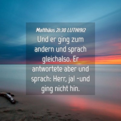Picture 04 - Matthäus 21:30 LUTH1912 - Und er ging zum andern und sprach gleichalso. Er - Bible Verse Picture