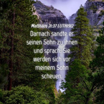 Picture 04 - Matthäus 21:37 LUTH1912 - Darnach sandte er seinen Sohn zu ihnen und - Bible Verse Picture