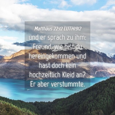 Picture 04 - Matthäus 22:12 LUTH1912 - und er sprach zu ihm: Freund, wie bist du - Bible Verse Picture