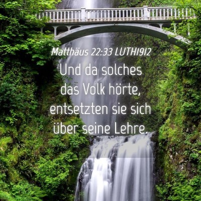 Picture 04 - Matthäus 22:33 LUTH1912 - Und da solches das Volk hörte, entsetzten sie - Bible Verse Picture