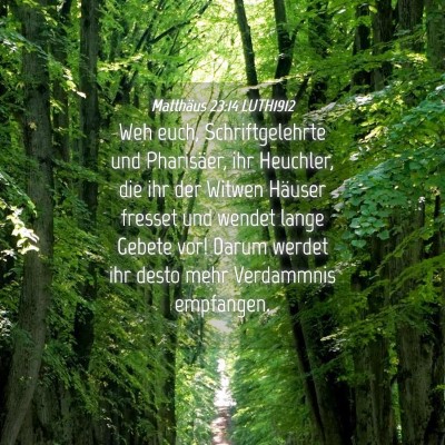 Picture 04 - Matthäus 23:14 LUTH1912 - Weh euch, Schriftgelehrte und Pharisäer, ihr - Bible Verse Picture