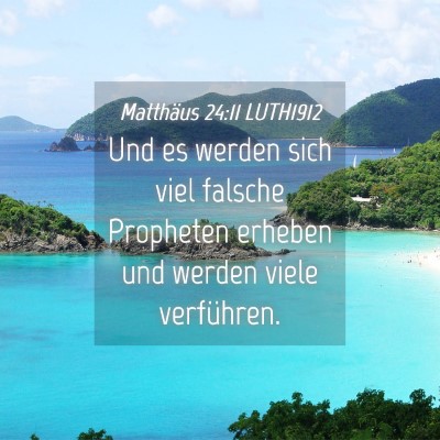 Picture 04 - Matthäus 24:11 LUTH1912 - Und es werden sich viel falsche Propheten erheben - Bible Verse Picture