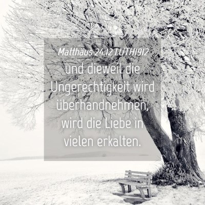 Picture 04 - Matthäus 24:12 LUTH1912 - und dieweil die Ungerechtigkeit wird - Bible Verse Picture