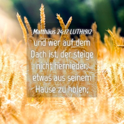 Picture 04 - Matthäus 24:17 LUTH1912 - und wer auf dem Dach ist, der steige nicht - Bible Verse Picture