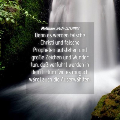 Picture 04 - Matthäus 24:24 LUTH1912 - Denn es werden falsche Christi und falsche - Bible Verse Picture