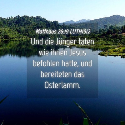 Picture 04 - Matthäus 26:19 LUTH1912 - Und die Jünger taten wie ihnen Jesus befohlen - Bible Verse Picture