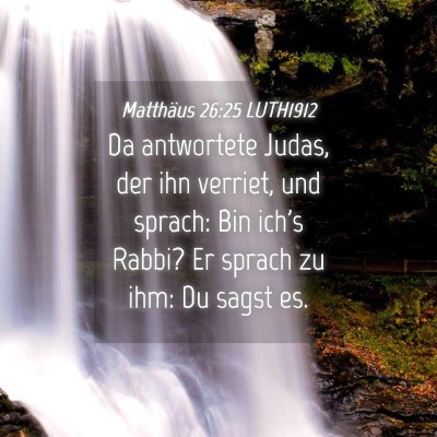 Picture 04 - Matthäus 26:25 LUTH1912 - Da antwortete Judas, der ihn verriet, und sprach: - Bible Verse Picture
