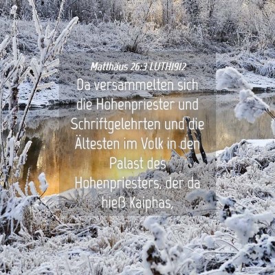 Picture 04 - Matthäus 26:3 LUTH1912 - Da versammelten sich die Hohenpriester und - Bible Verse Picture