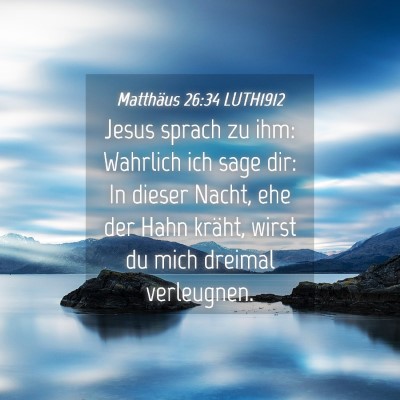 Picture 04 - Matthäus 26:34 LUTH1912 - Jesus sprach zu ihm: Wahrlich ich sage dir: In - Bible Verse Picture