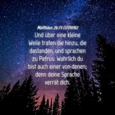 Picture 04 - Matthäus 26:73 LUTH1912 - Und über eine kleine Weile traten die hinzu, die - Bible Verse Picture