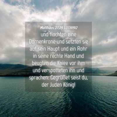 Picture 04 - Matthäus 27:29 LUTH1912 - und flochten eine Dornenkrone und setzten sie auf - Bible Verse Picture