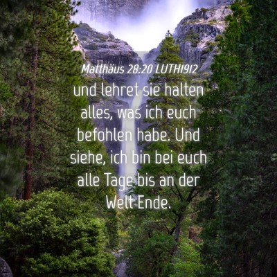 Picture 04 - Matthäus 28:20 LUTH1912 - und lehret sie halten alles, was ich euch - Bible Verse Picture