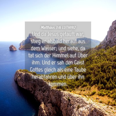 Picture 04 - Matthäus 3:16 LUTH1912 - Und da Jesus getauft war, stieg er alsbald herauf - Bible Verse Picture
