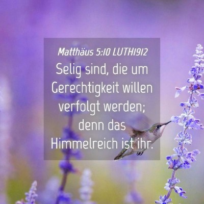 Picture 04 - Matthäus 5:10 LUTH1912 - Selig sind, die um Gerechtigkeit willen verfolgt - Bible Verse Picture
