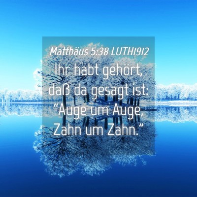 Picture 04 - Matthäus 5:38 LUTH1912 - Ihr habt gehört, daß da gesagt ist: “Auge um - Bible Verse Picture