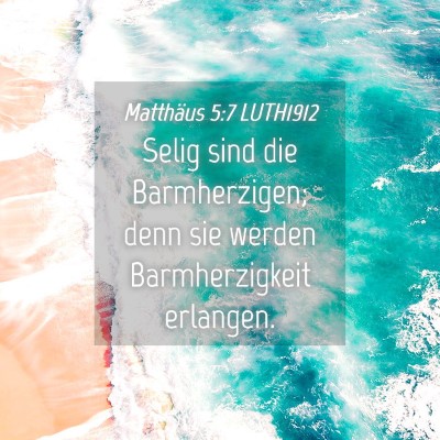 Picture 04 - Matthäus 5:7 LUTH1912 - Selig sind die Barmherzigen; denn sie werden - Bible Verse Picture