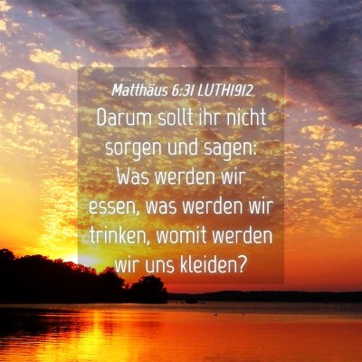 Picture 04 - Matthäus 6:31 LUTH1912 - Darum sollt ihr nicht sorgen und sagen: Was - Bible Verse Picture
