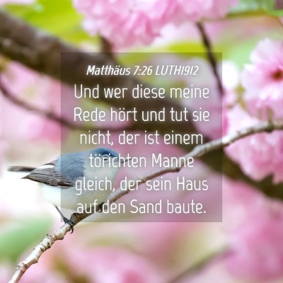 Picture 04 - Matthäus 7:26 LUTH1912 - Und wer diese meine Rede hört und tut sie nicht, - Bible Verse Picture