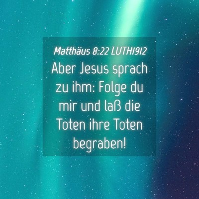 Picture 04 - Matthäus 8:22 LUTH1912 - Aber Jesus sprach zu ihm: Folge du mir und laß - Bible Verse Picture