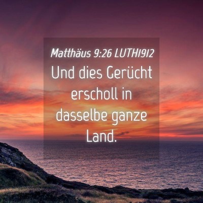 Picture 04 - Matthäus 9:26 LUTH1912 - Und dies Gerücht erscholl in dasselbe ganze - Bible Verse Picture