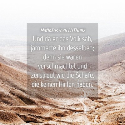 Picture 04 - Matthäus 9:36 LUTH1912 - Und da er das Volk sah, jammerte ihn desselben; - Bible Verse Picture