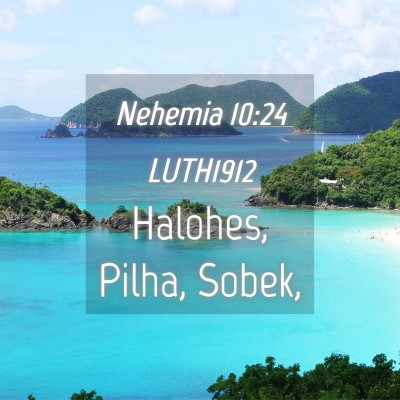 Picture 04 - Nehemia 10:24 LUTH1912 - Halohes, Pilha, - Bible Verse Picture