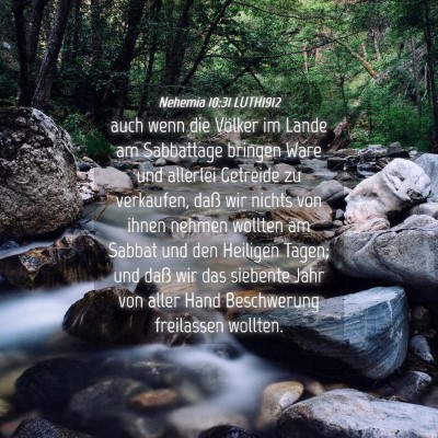 Picture 04 - Nehemia 10:31 LUTH1912 - auch wenn die Völker im Lande am Sabbattage - Bible Verse Picture