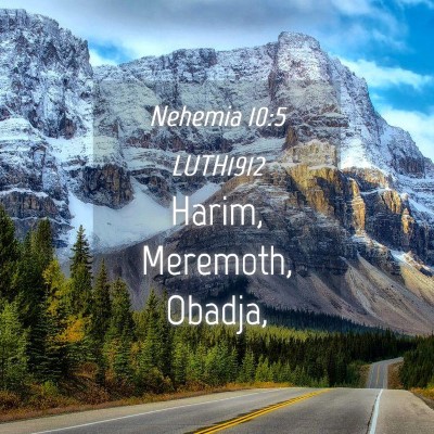 Picture 04 - Nehemia 10:5 LUTH1912 - Harim, Meremoth, - Bible Verse Picture