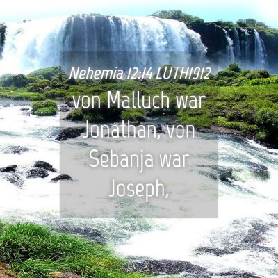 Picture 04 - Nehemia 12:14 LUTH1912 - von Malluch war Jonathan, von Sebanja war - Bible Verse Picture