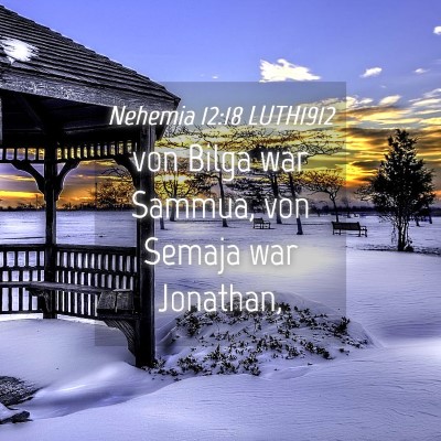 Picture 04 - Nehemia 12:18 LUTH1912 - von Bilga war Sammua, von Semaja war - Bible Verse Picture