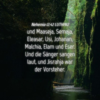 Picture 04 - Nehemia 12:42 LUTH1912 - und Maaseja, Semaja, Eleasar, Usi, Johanan, - Bible Verse Picture