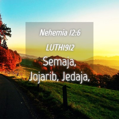 Picture 04 - Nehemia 12:6 LUTH1912 - Semaja, Jojarib, - Bible Verse Picture