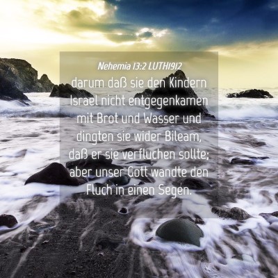 Picture 04 - Nehemia 13:2 LUTH1912 - darum daß sie den Kindern Israel nicht - Bible Verse Picture