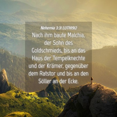 Picture 04 - Nehemia 3:31 LUTH1912 - Nach ihm baute Malchia, der Sohn des - Bible Verse Picture
