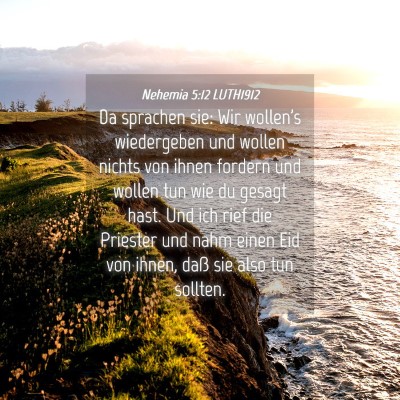 Picture 04 - Nehemia 5:12 LUTH1912 - Da sprachen sie: Wir wollen's wiedergeben und - Bible Verse Picture